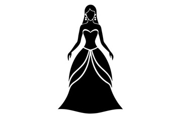bride wedding icon silhouette