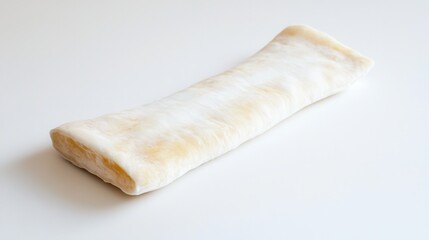 A ripe banana rests on a wooden table, showcasing its vibrant yellow color and smooth texture against the natural surface.