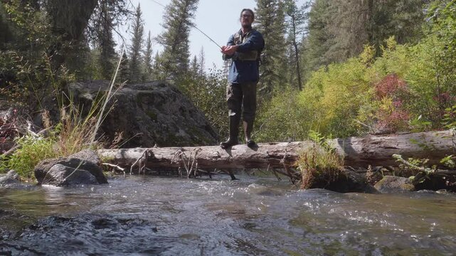 Man Fly Fishing in the Jemez NM