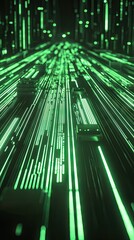 Futuristic city digital technology background