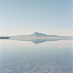 Obraz premium Boundless Serenity Vast Mirrored Salt Flats Reflecting the Endless Sky