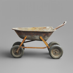 Wheelbarrow Isolated on white Background