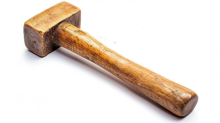 Mallet on an isolated white background, object focused, png, stock image, hd quality, natural look