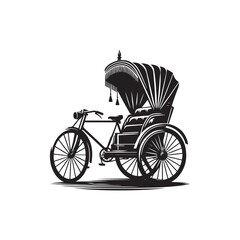 Obraz premium Rickshaw silhouette design Vector (5).eps