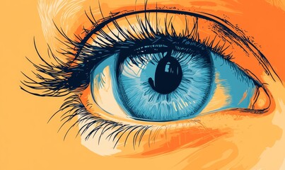 Global Vision: World Map Eyeball in Human Eye for World Sight Day Concept Banner