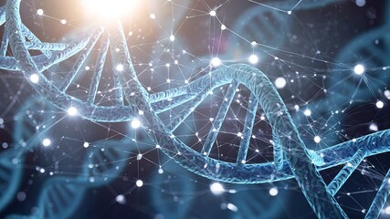 DNA  Helix spiral abstract molecule structure