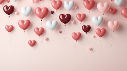 Romantic Heart Balloons for Valentine's Day