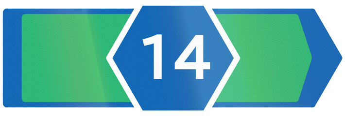 Japanese road sign - Prefecture Route Sign (principal local road)