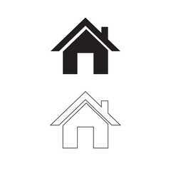 home building modern icons design