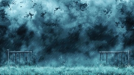 Rainy forest landscape, tranquil scene, possible use for desktop background