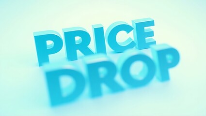 Big savings with price drop announcement in clear typography design for promotions