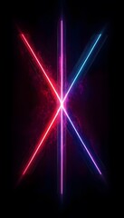 Diagonal crossing light beams forming an interesting abstract background