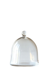 Isolated Glass Cloche with Knob