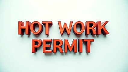 Notice for hot work permit requirements in industrial environments during scheduled tasks