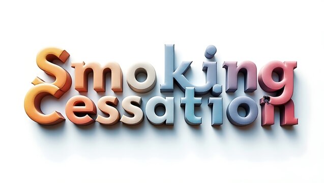 Creative display of smoking cessation message in colorful typography
