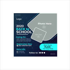 Creative modern Back to School Social post