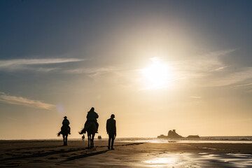 Views around Essaouira a port town in Morocco Sunset