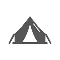 tent icon, tourism logo, hiking camping, isolated on transparent