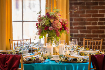 wedding table setting fall
