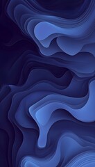 Obraz premium Abstract layered shapes of gradient blue color creating depth