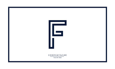F, FF Alphabet letters logo vector icon