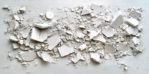 Crushed white material texture