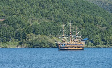 Hakone Sightseeing Cruise pirate ship-shaped boat