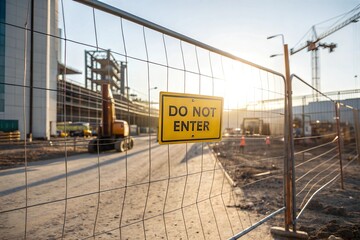 DO NOT ENTER Sign at a Construction Site