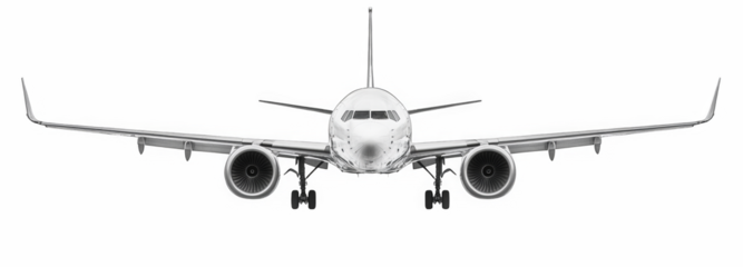 Front View of Commercial Airplane