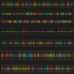 Fototapeta premium Colorful geometric lines. Abstract modern pattern. Vibrant stripe background. Dynamic vector design.