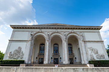  Romanian National Opera building in Bucharest on a sunny summer day