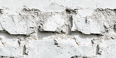 Obraz premium White Damaged Brick Wall Texture