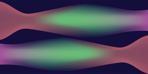 Modern color gradient flowing wave lines. Dark abstract background with glowing wave. Shiny moving lines design element. Futuristic technology concept.