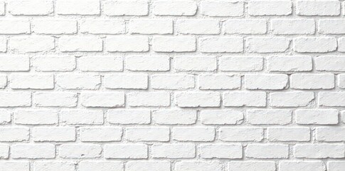 Obraz premium Clean white brick wall texture, perfect backdrop , grunge, monochrome