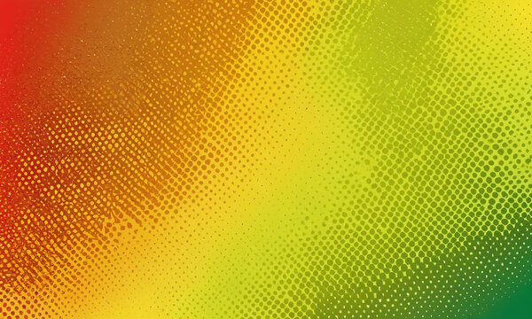 Vibrant abstract design featuring a gradient of warm and cool colors in a dynamic halftone pattern