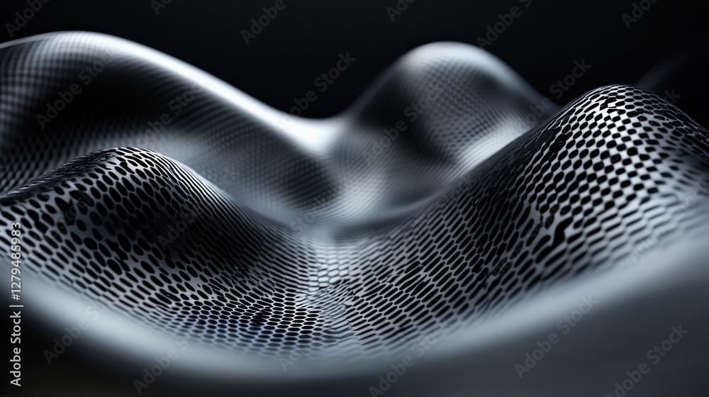 Poster abstract close-up of textured surface with intricate patterns, showcasing depth and shadow play