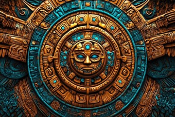 Obraz premium Decorative Elements of Mayan Artistry