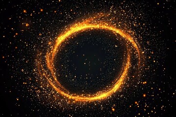 Dynamic Flame Circles with Sparkling Accents