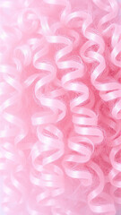 Curly hair texture. Hot pink curly locks