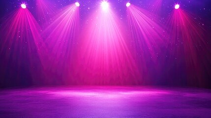 Luminous Stage, Pink Spotlight Illumination