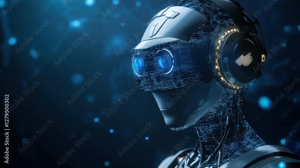 Poster chatbot conversation ai artificial intelligence technology online customer service.digital chatbot, 