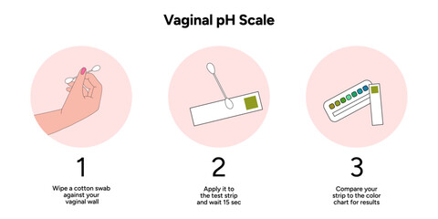 Fototapeta premium Women female vaginal ph scale balance instruction