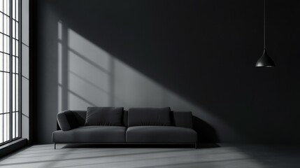 Minimal Interior Design Background. Stylish Living Room.