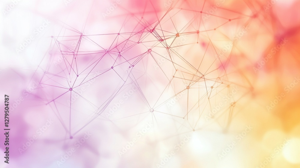 Poster network background with plexus line geometric pattern. abstract banner illustration for website. mac
