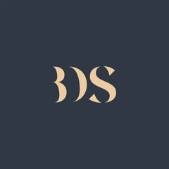 BDS abstract letter logo design. This logo is designed by three abstract letters.
