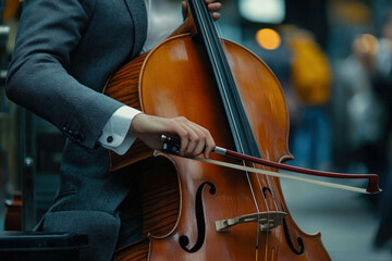 Fototapeta premium Upright Bass Player