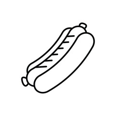 hotdog icon vector design outline style