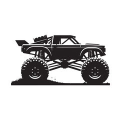 offroad racing truck silhouette vector illustration

