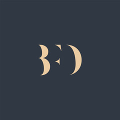 Obraz premium BFD abstract letter logo design. This logo is designed by three abstract letters.
