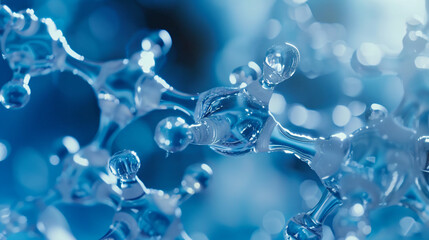 A close-up of nanotechnology-powered medical hydrogels, showcasing their smart material properties and effectiveness in drug delivery systems.